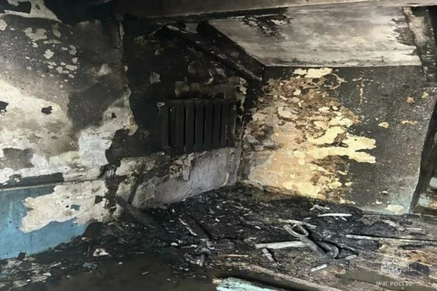 В Альметьевске пожарные спасли двух детей из горящего дома