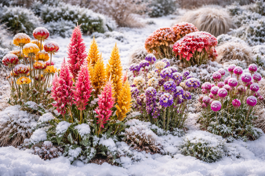 Прохожие заглядывают в сад даже зимой: 5 сухоцветов, которые украшают участок круглый год