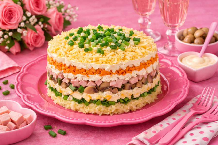 Отошла от старых салатов, попробовала &laquo;Шампань&raquo;: ну просто бомбическое сочетание простых продуктов