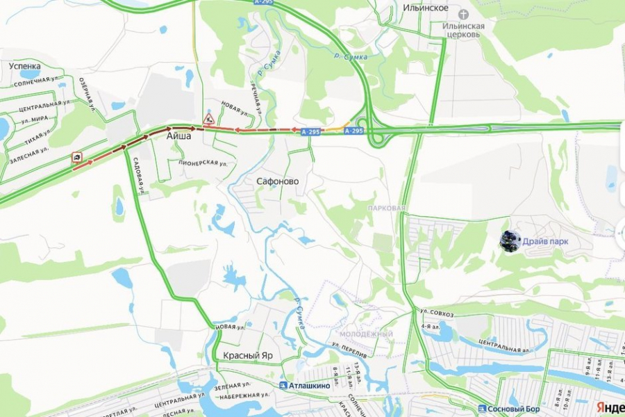 На подъезде к Зеленодольску образовалась пробка протяженностью 2 км