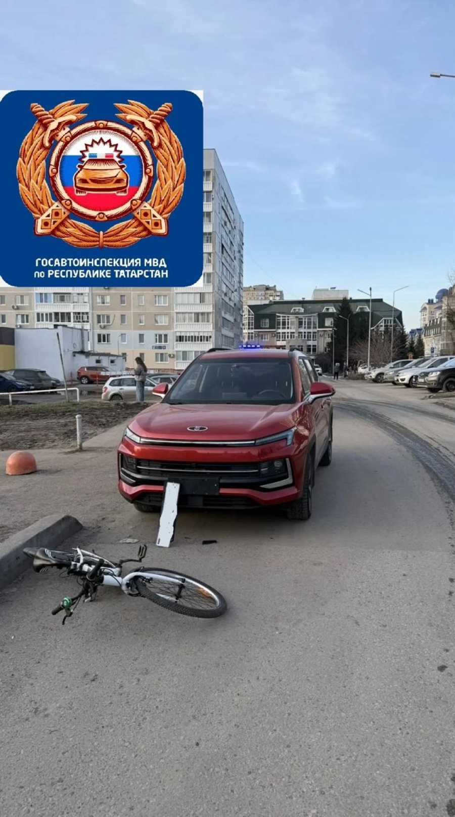 В Челнах 13-летний ребенок на велосипеде попал под колеса легковушки