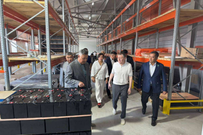 Мажилисмен посетил аккумуляторный завод в Талдыкоргане